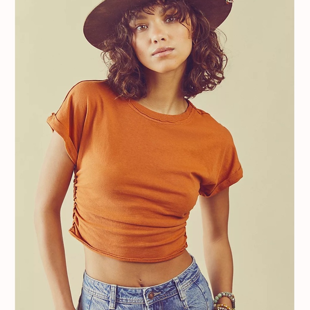 NWT Free People Intimately Twist Baby Cropped Tee